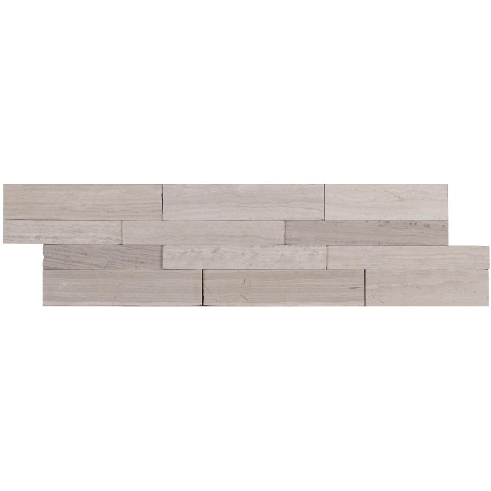 MSI Winter Oak Veneer Peel and Stick 6 in. x 22 in. Honed Slate Wall