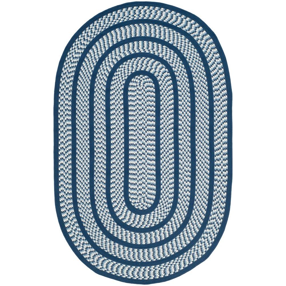 Safavieh Braided Ivory Navy 5 Ft X 8 Oval Area Rug Brd401d 5ov Safavieh Braided Ivory Navy 5 Ft X 8 Oval Area Rug