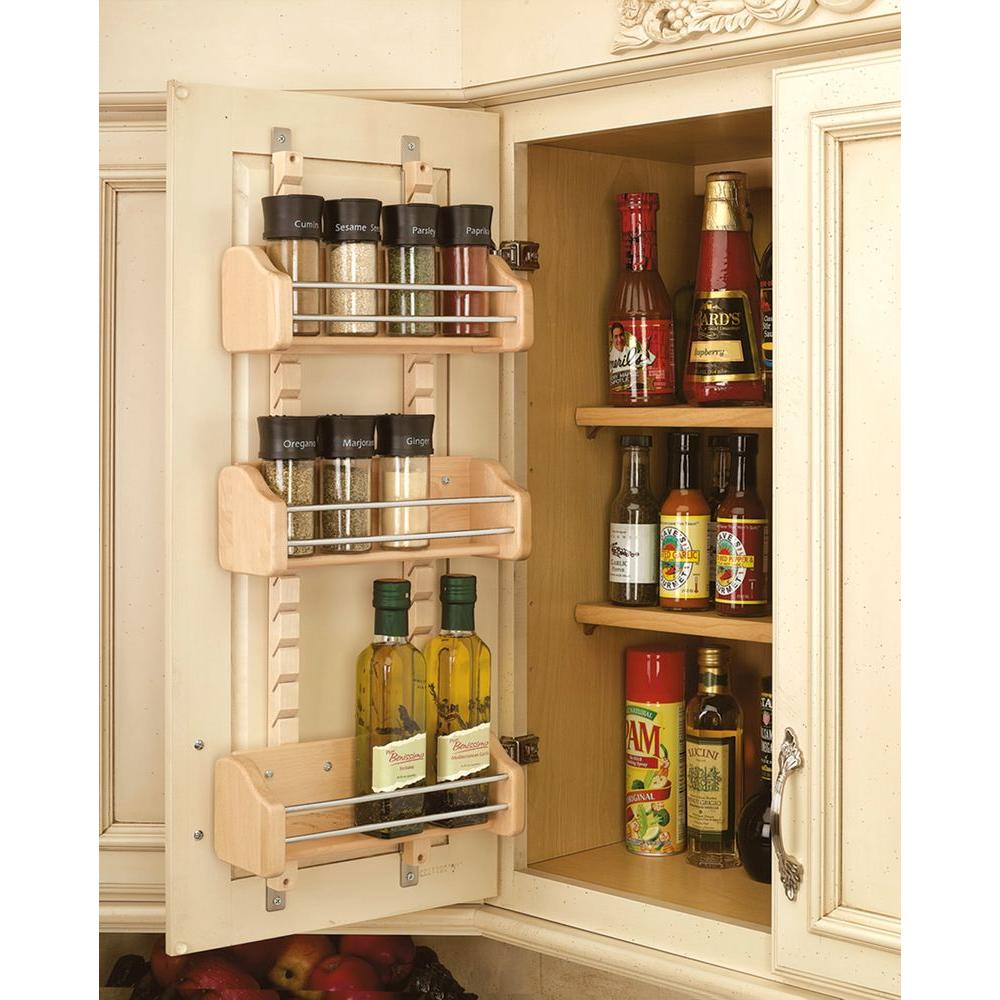 rack spice door wooden H 10.125 4 25 x in. Small W Rev A x in. D Shelf in.