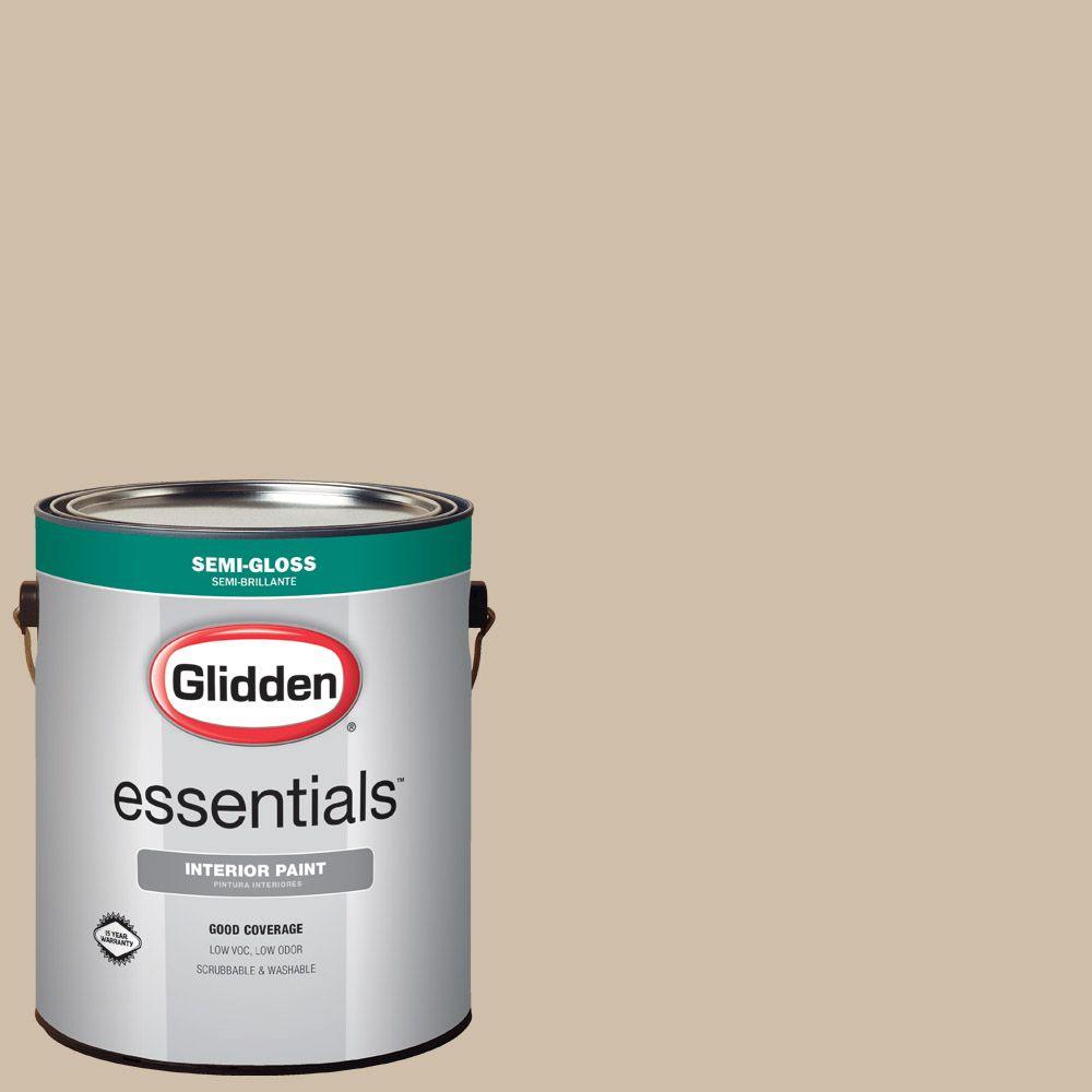 Glidden Essentials 1 Gal Hdgwn07 Sahara Desert Sand Semi Gloss Hdgwn07 Sahara Desert Sand Semi Gloss Interior Paint