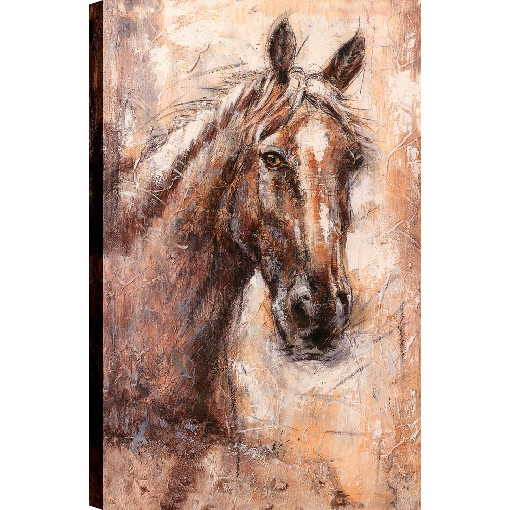 Brown Wall Art Decor The Home Depot Horse Brown Beauty Animal Art Unframed Canvas Print Wall 48x30 Ready To Hang