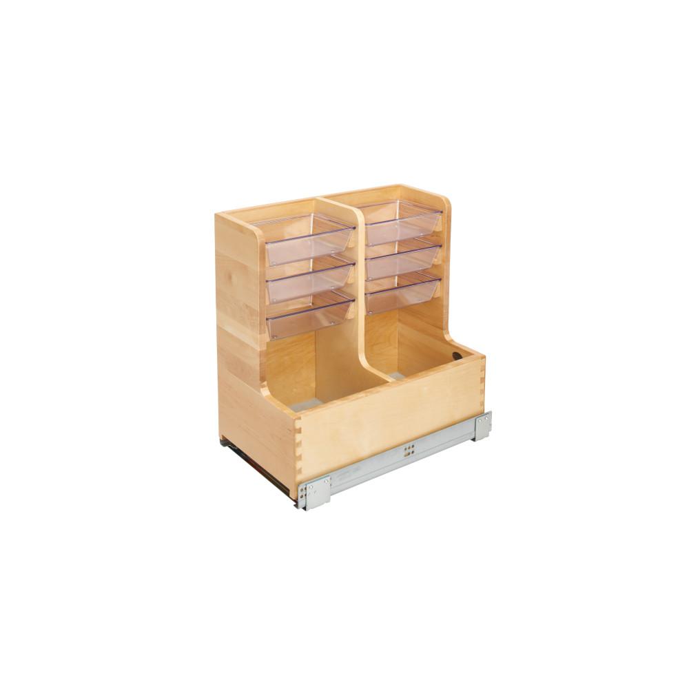 Rev A Shelf 11 7 In W X 18 75 In D X 18 88 In H Wood Vanity Sink Base Storage Organizer 441 15vsbsc 1 The Home Depot