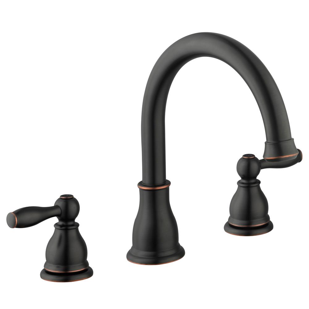 Glacier Bay Mandouri 2Handle Deck Mount Roman Tub Faucet in Bronze