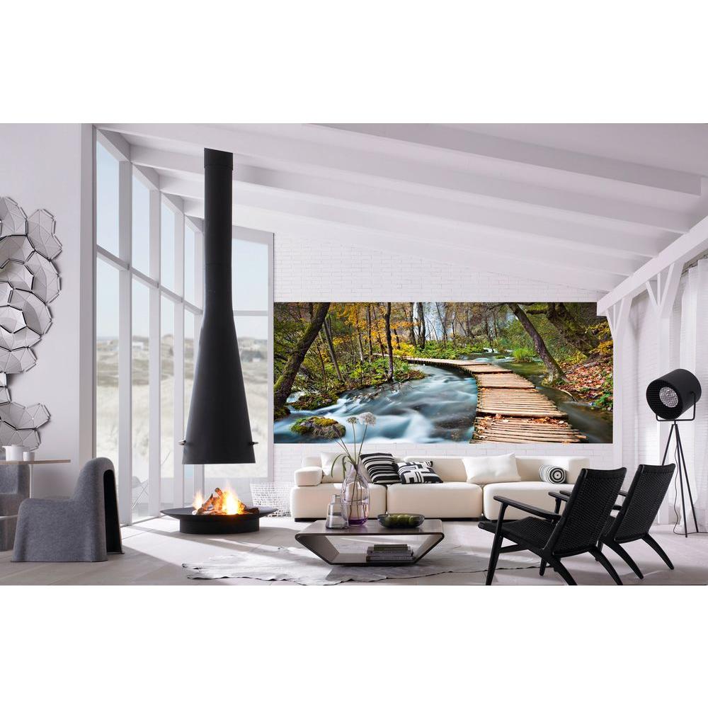 Ideal Decor 50 in. x 0.25 in. Path into The Forest Wall MuralDM436