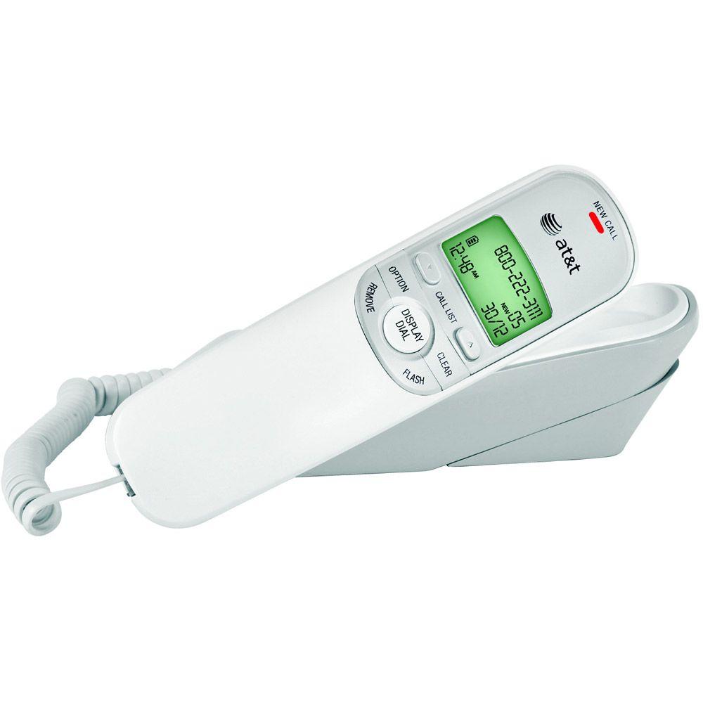 AT&T Trimline Telephone With Caller ID and Call Waiting White1909