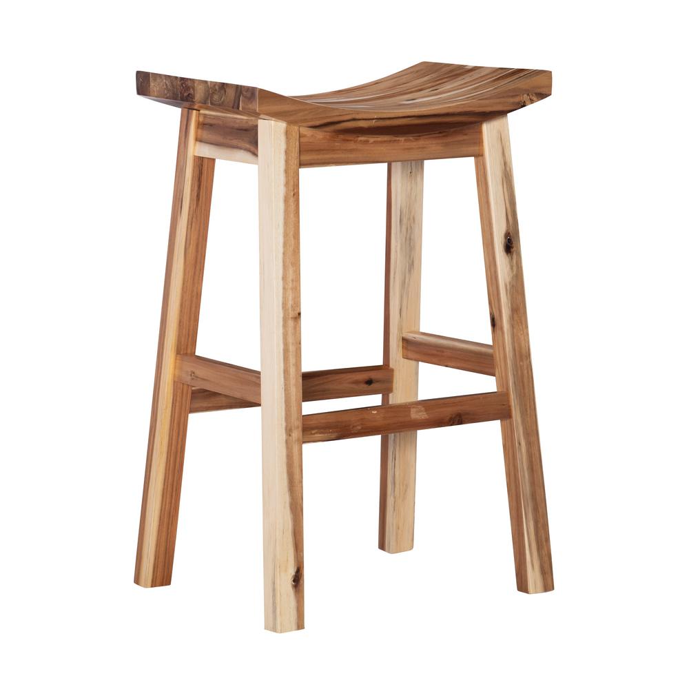 Powell Company 30 In Dale Saddle Light Natural Bar Stool D1020b16bs The Home Depot