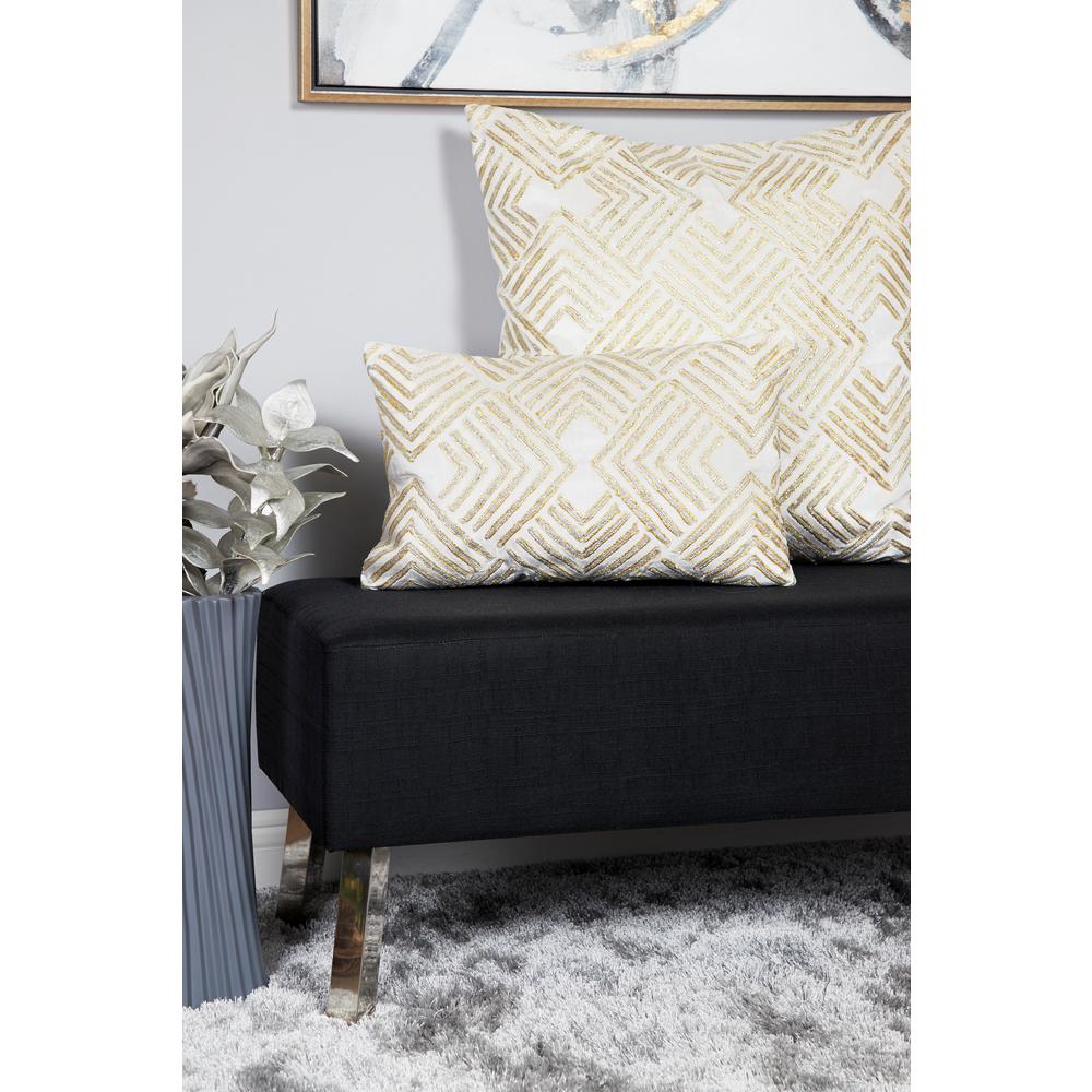 Litton Lane 21 In X 13 In Rectangular Boho Chic Cream Colored