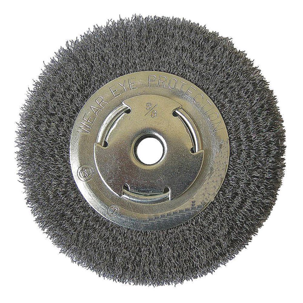 Robtec 5 in. x 5/8 in. Arbor Crimped Wire Wheel Brush500WCCA12 The