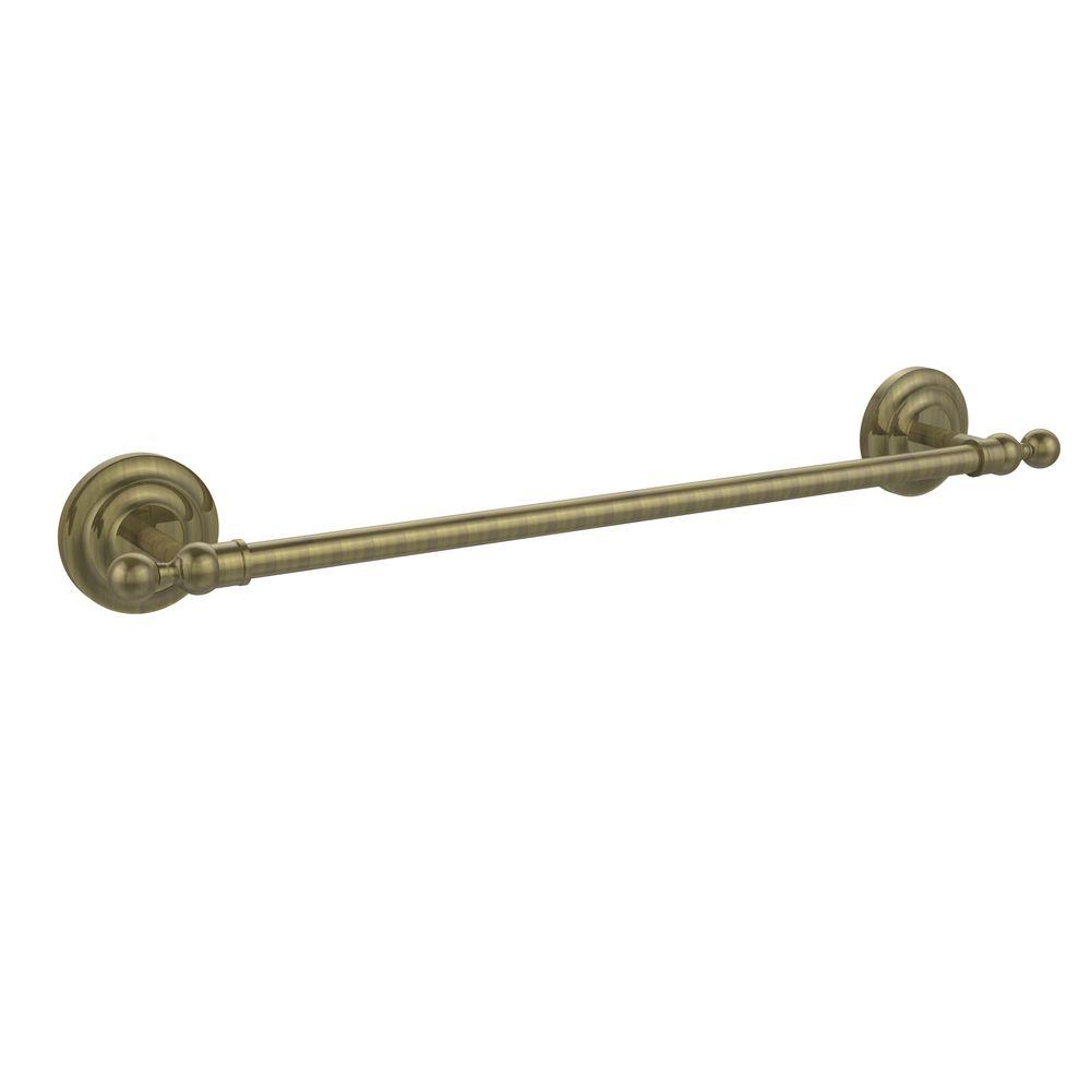 Allied Brass Que New Collection 24 in. Towel Bar in Antique Brass-QN-41