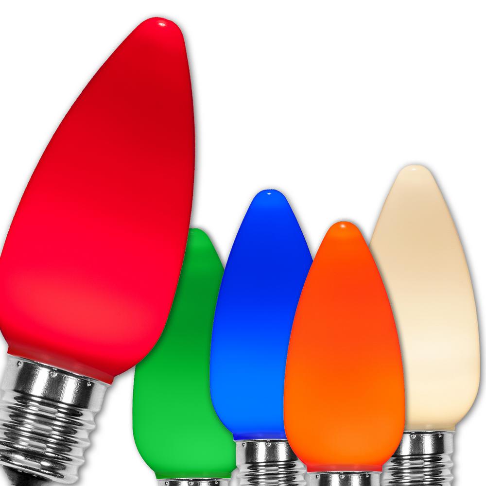C9 Christmas Light Bulbs Lights The Home Depot Opticore C9 Led Multi Color Smooth Opaque Christmas Light Bulbs 25 Pack