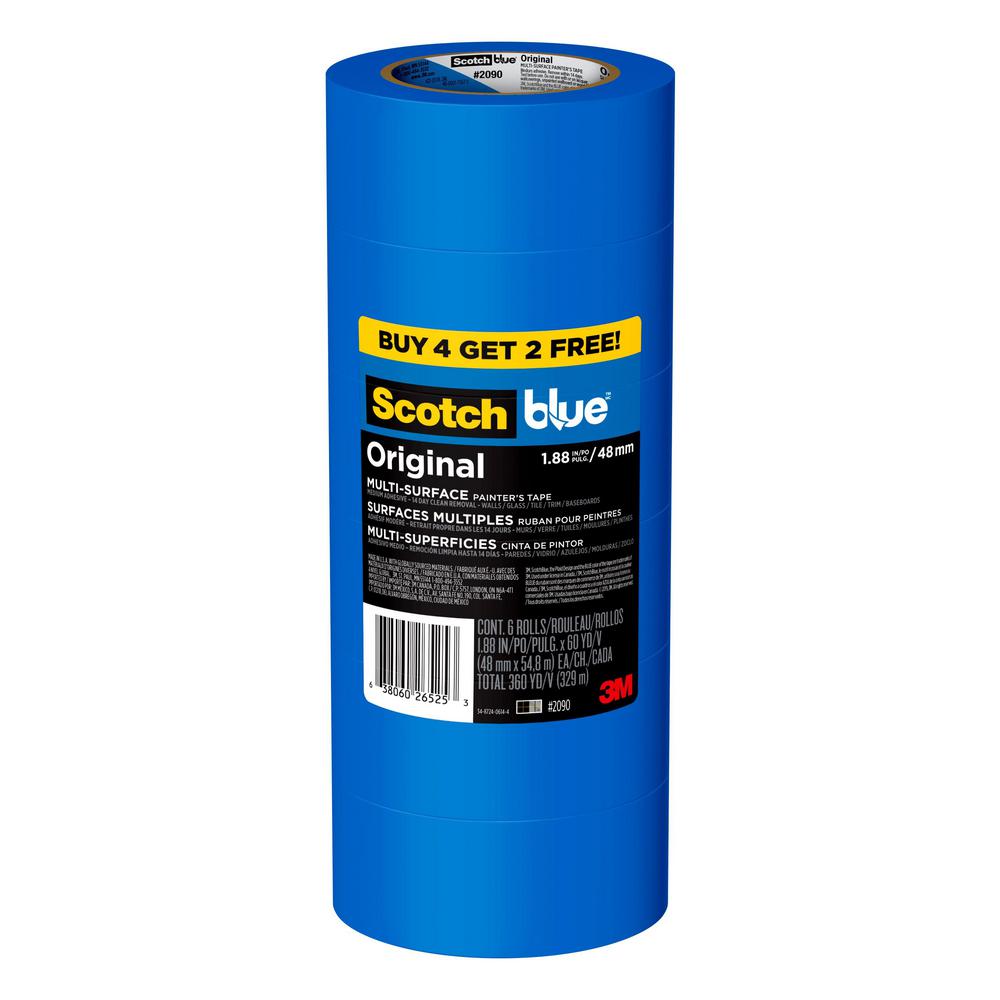 3m 2090-48 scotch blue painters masking tape 1.88 in x 60 yd 3m 2090-48 scotch blue painters masking tape 1.88 in x 60 yd