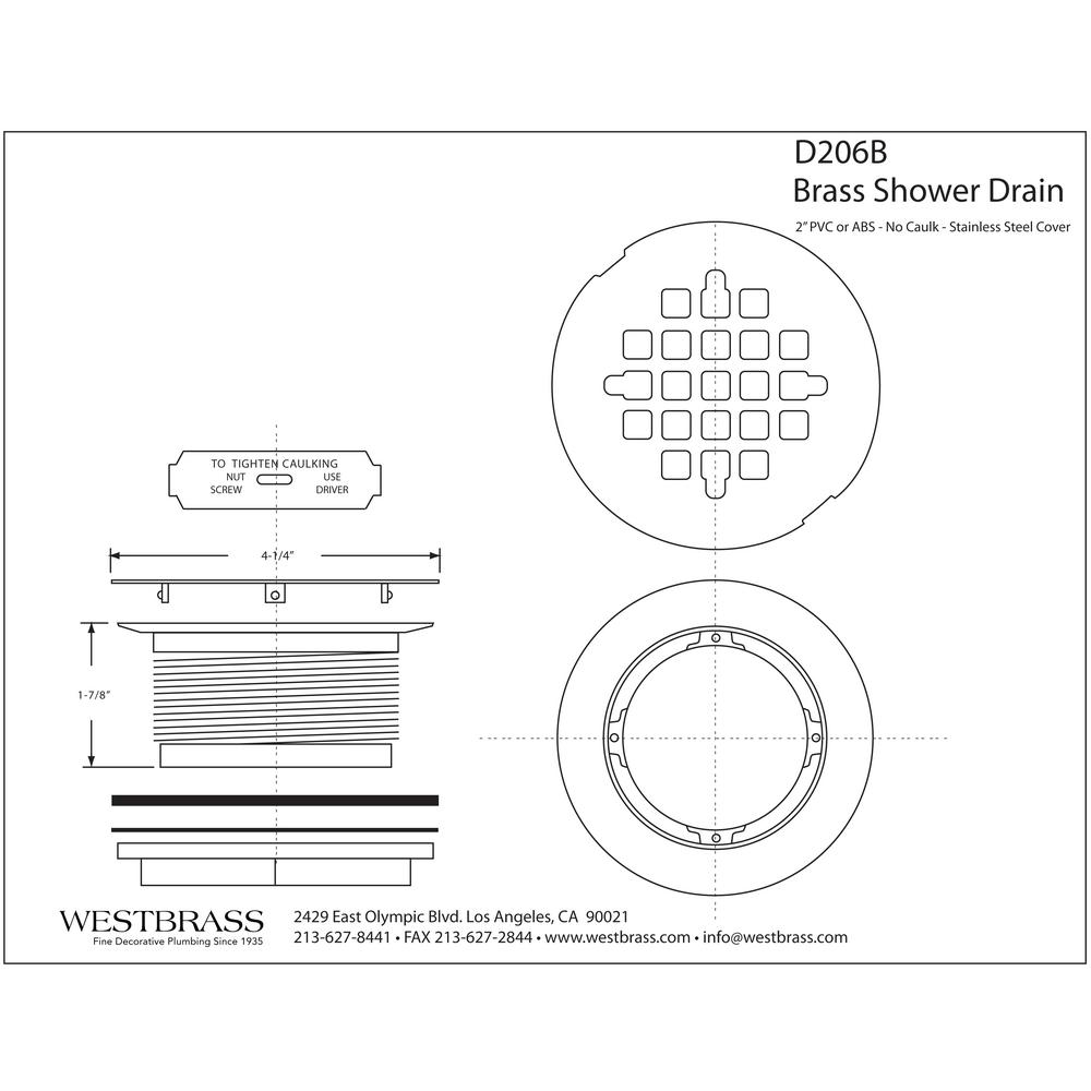 compression shower drain