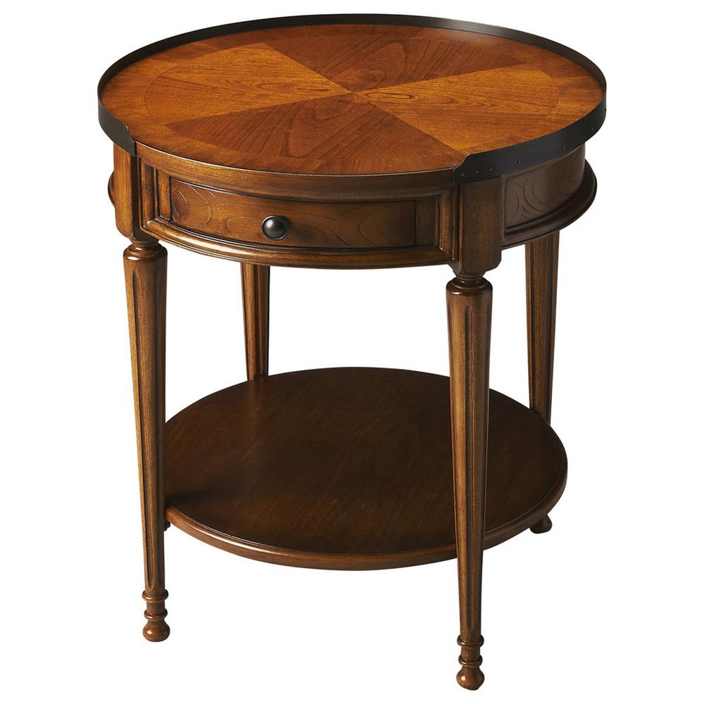 Butler Furniture Company Butler Sampson Olive Ash Burl Accent Table