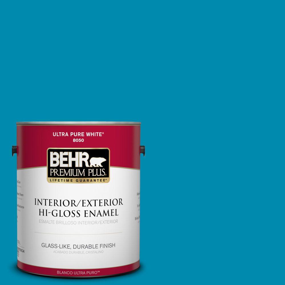 BEHR Premium Plus 1gal. 530B7 Riviera Paradise HiGloss Enamel