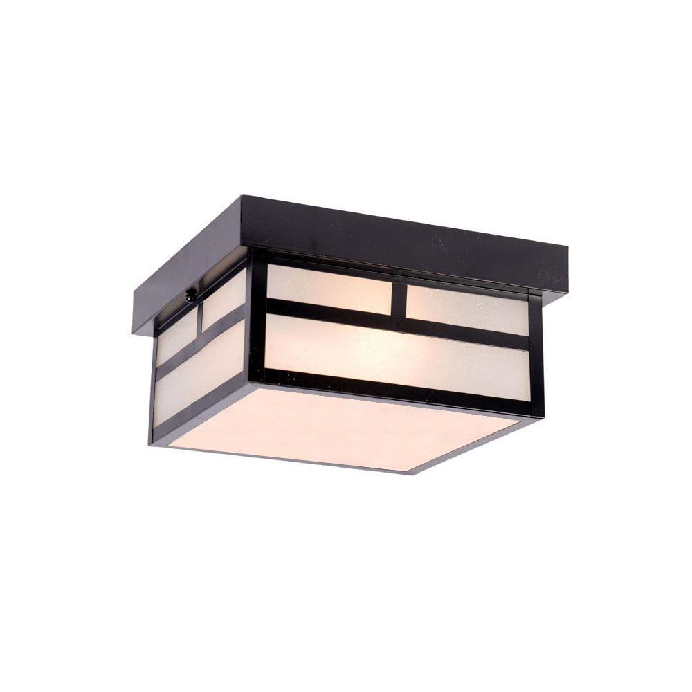 Acclaim Lighting Artisan Collection 1-Light Matte Black Outdoor Ceiling ...
