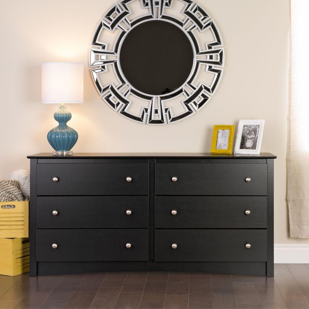 Black Sonoma 6 Drawer Dresser