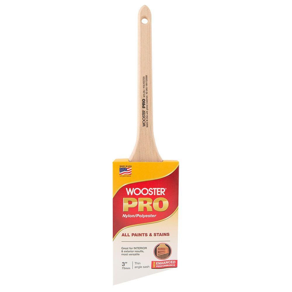 Wooster 3 in. Nylon/Polyester Thin Angle Sash Brush