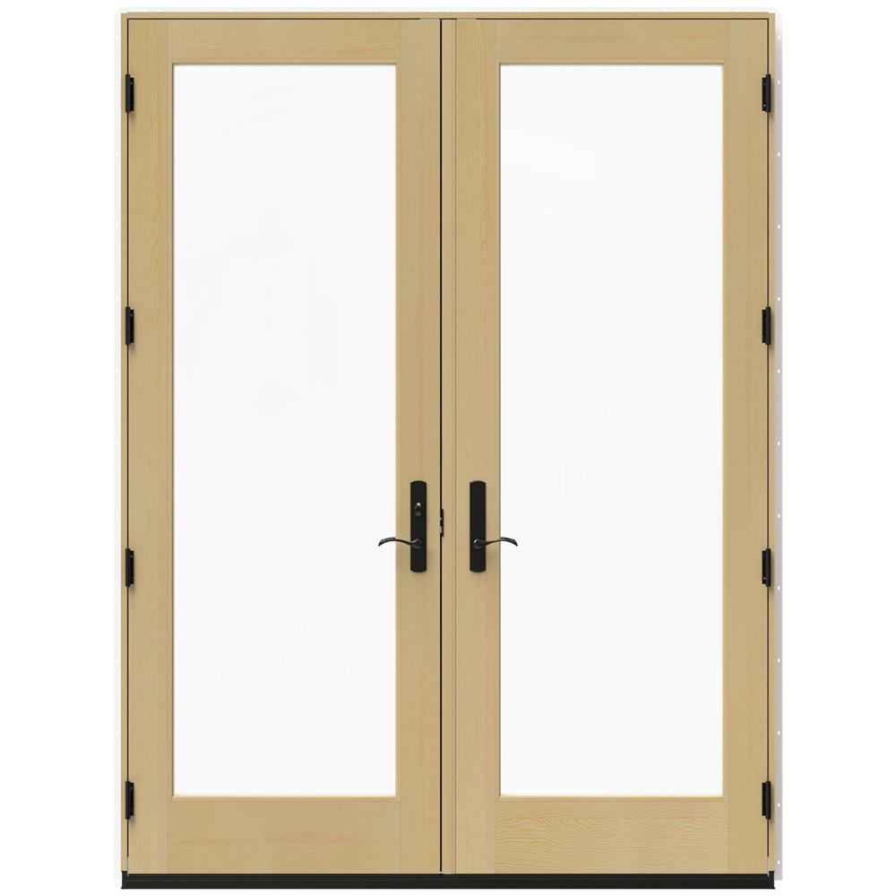 door x 96 44 wood Full 96 French Hand 4500 W Clad Door WEN Lite in. Right in. White Wood Patio 72 x JELD w