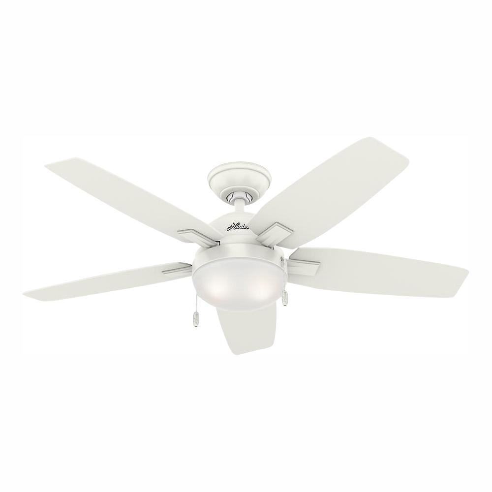 Hunter Antero 46 In Led Indoor Fresh White Ceiling Fan With Light