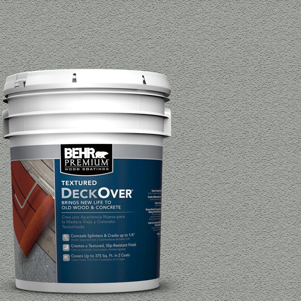 BEHR Premium Textured DeckOver 5 Gal SC 149 Light Lead Wood And   Light Lead Behr Premium Textured Deckover Deck Paint Restoration 500505 64 300 