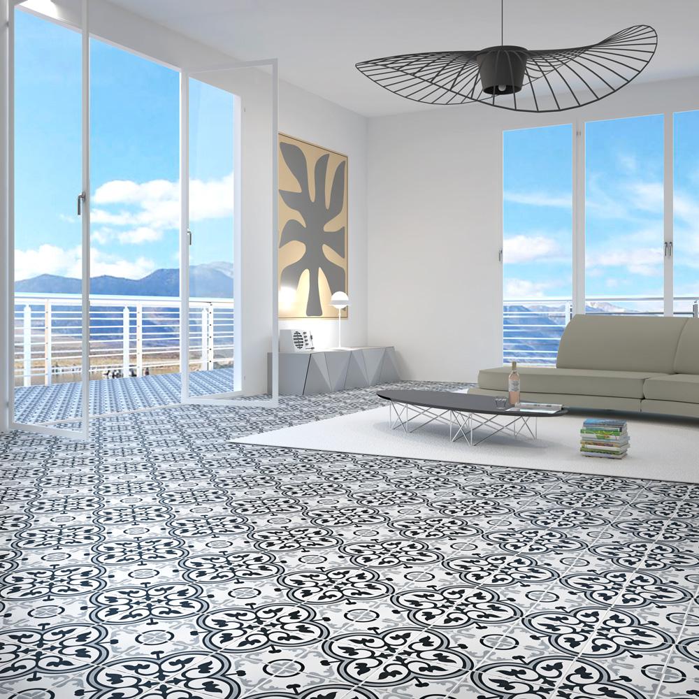 Merola Tile Amberes Classic Encaustic 12 In X 12 In Ceramic Floor And Wall Tile Fcg12amb The Home Depot