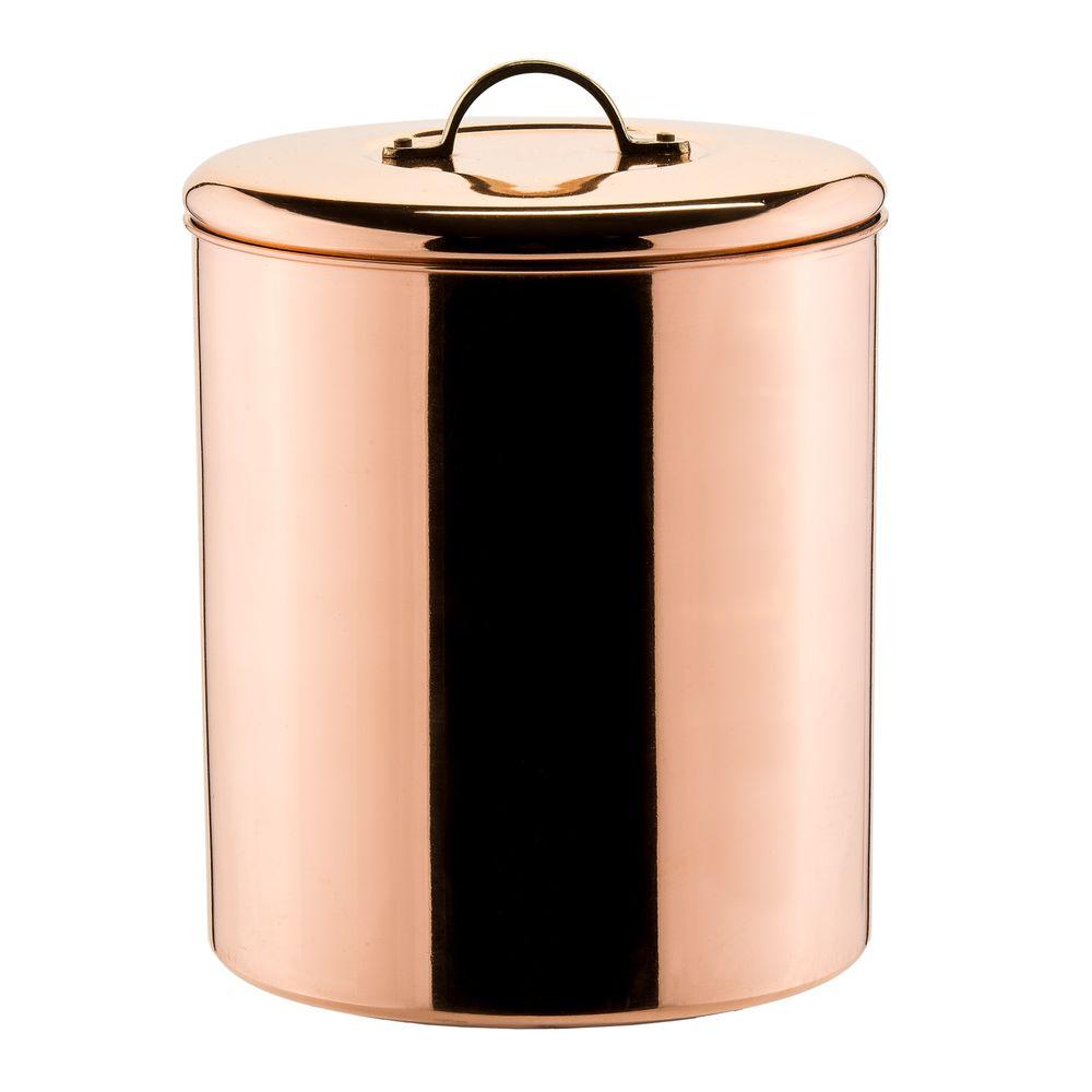 Old Dutch 4 qt. Cookie Jar in Polished Copper with Knob in Brass