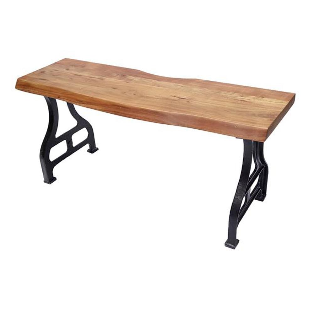 Cape Craftsman 40 In Wood Indoor Bench With Metal Legs