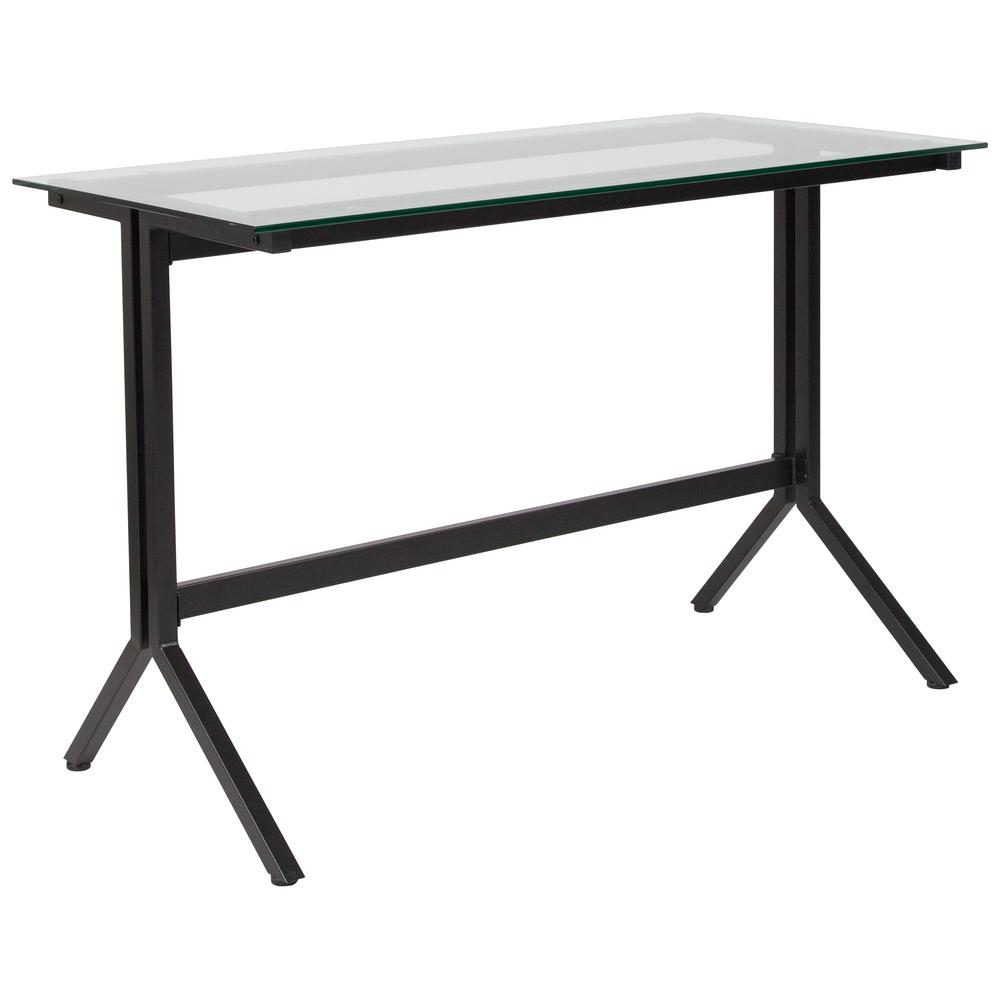Flash Furniture Highland Collection Glass Computer Desk With Black Flash Furniture Highland Collection Glass Computer Desk With Black Metal Frame