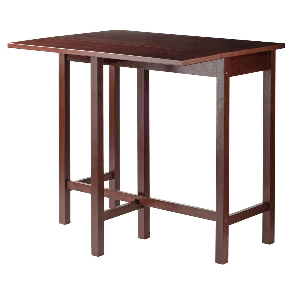 Winsome Wood Lynnwood Drop Leaf High Table In Walnut 94149