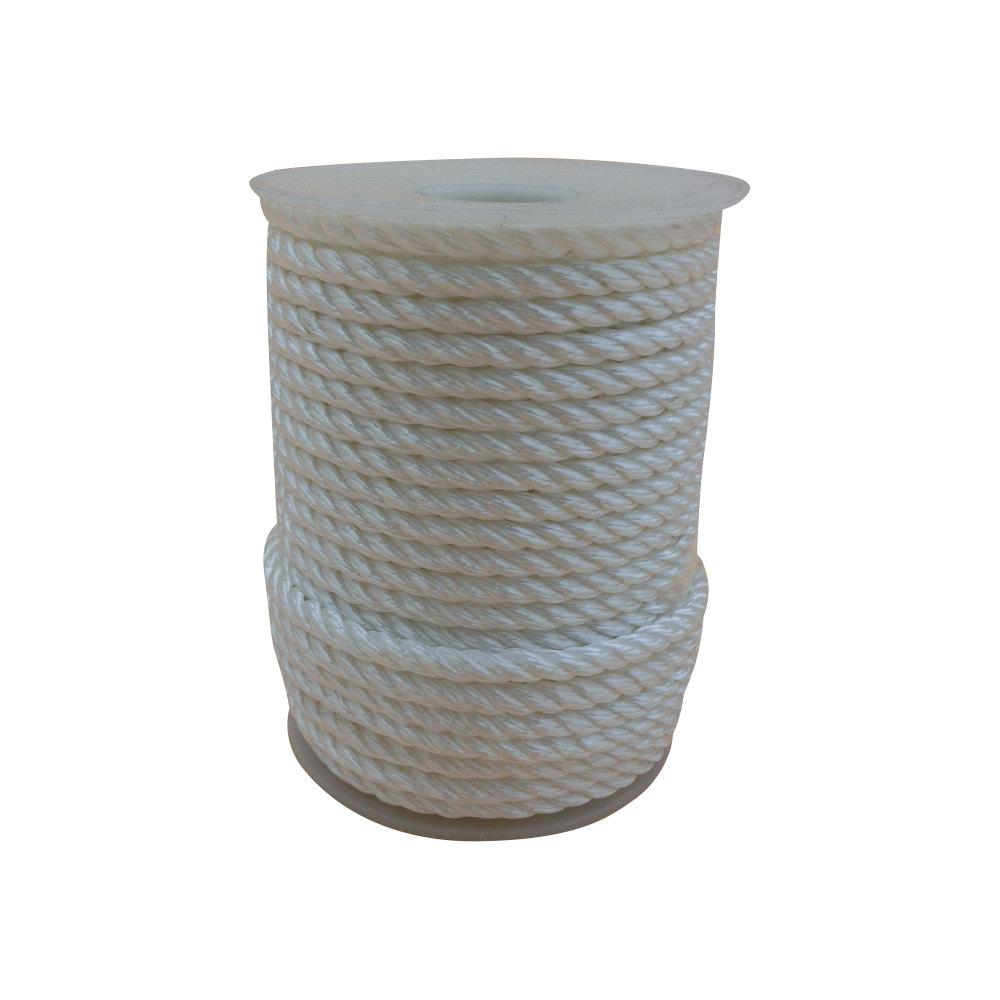 SeaDog Twisted Nylon Rope Spool 3/8 in. x 600 ft., White (Bulk)301110600WH The Home Depot