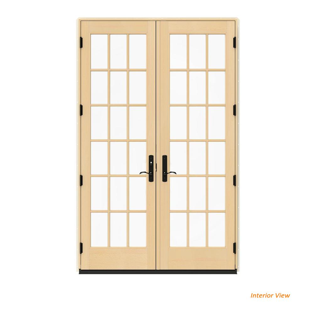 Jeld Wen 60 In X 96 W 4500 Dark Chocolate Clad Wood 18 Lite Jeld Wen 60 In X 96 W 4500 Dark Chocolate Clad