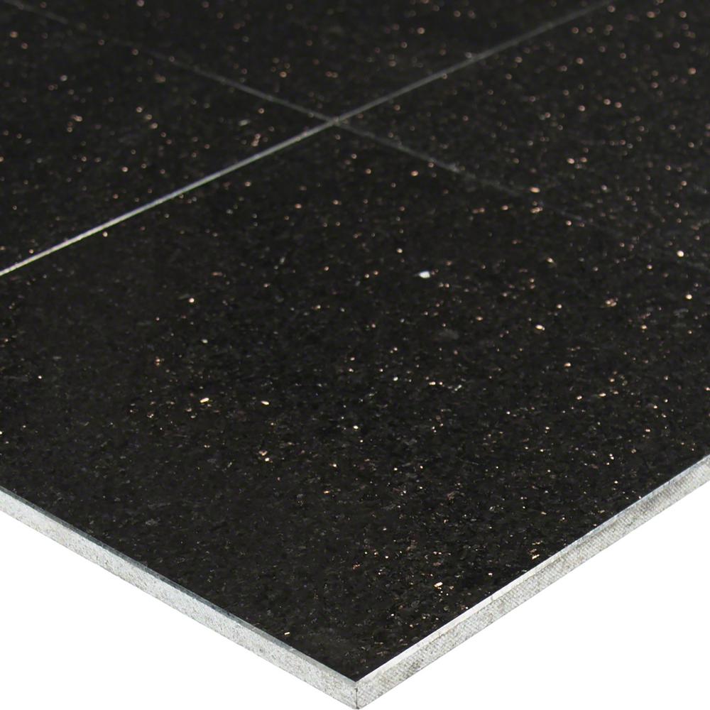 Msi Black Galaxy 18 In X 31 In Polished Granite Floor And Wall
