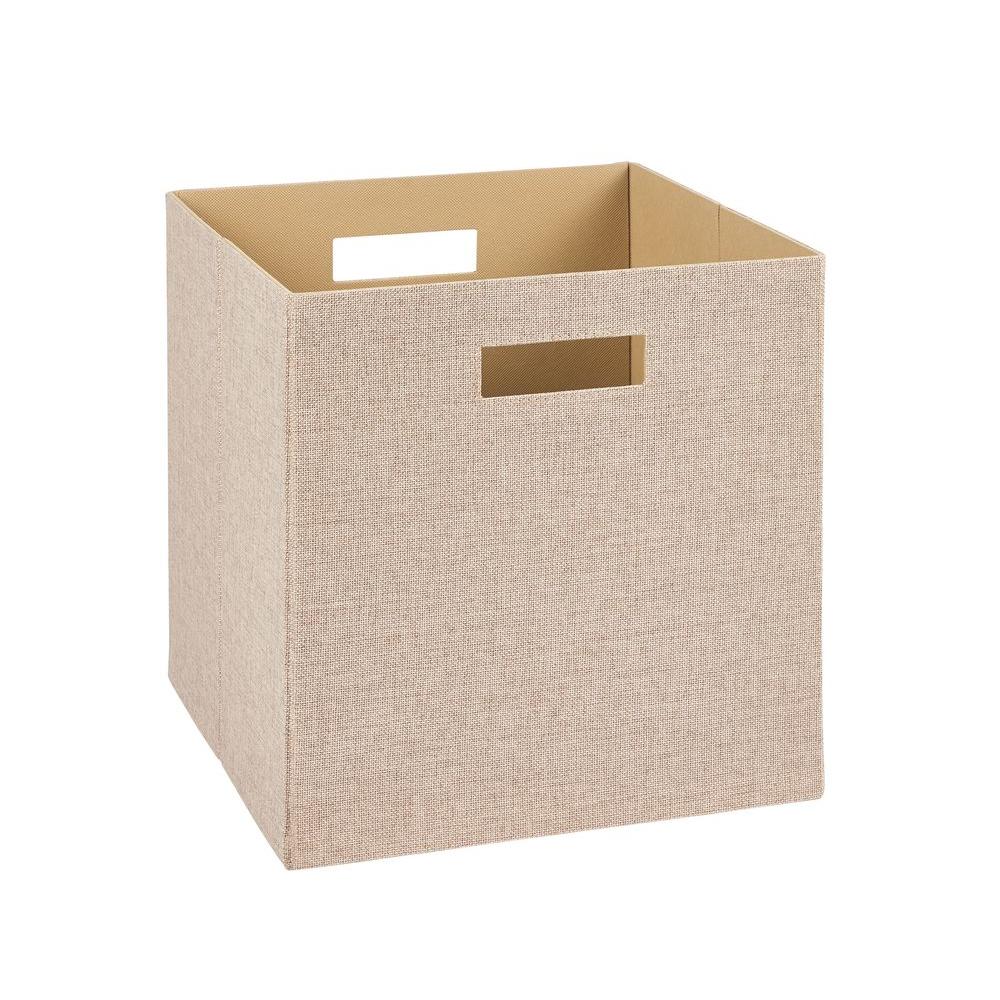 ClosetMaid 13 in. D x 13 in. H x 13 in. W Tan Fabric Cube Storage Bin