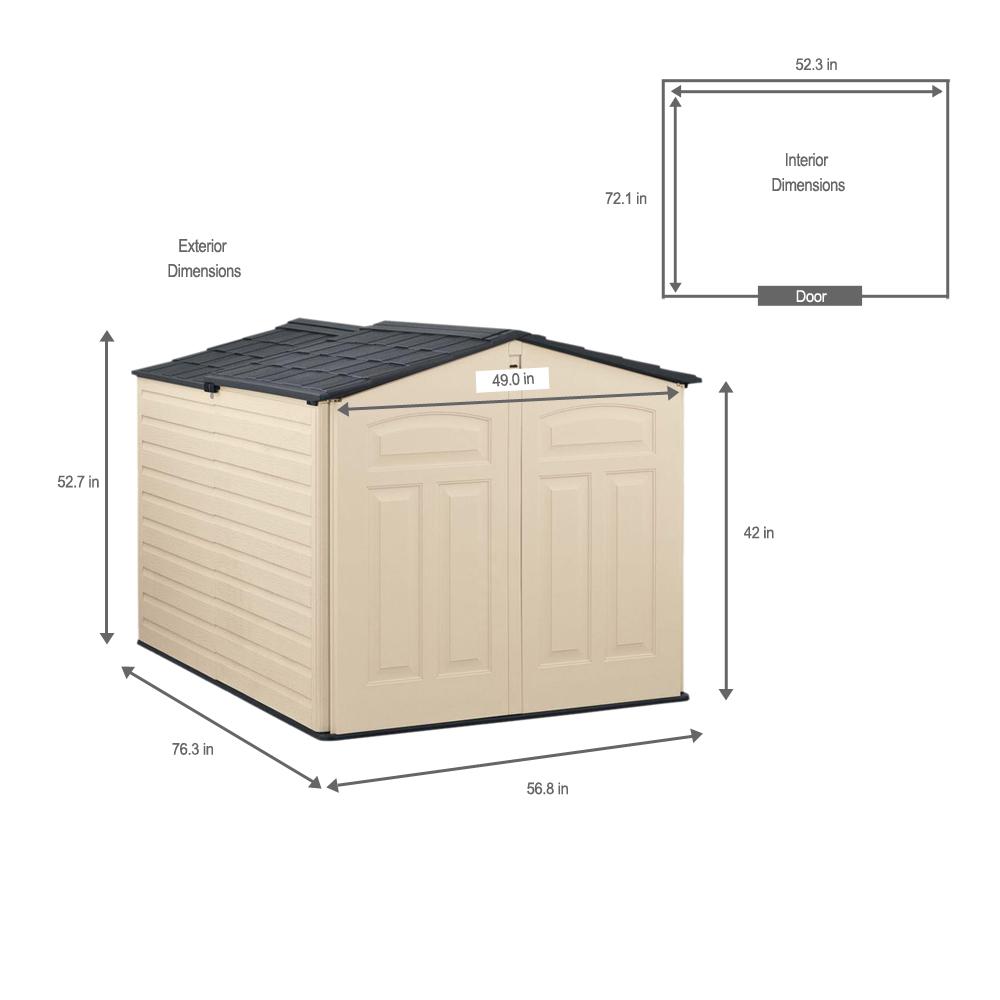 rubbermaid bicycle storage shed