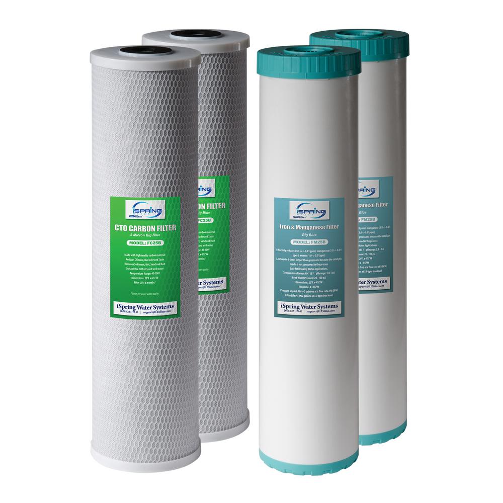 ISPRING 2-Stage 20 inch Whole House 1-Year Supply Fits WGB22BM by ISPRING