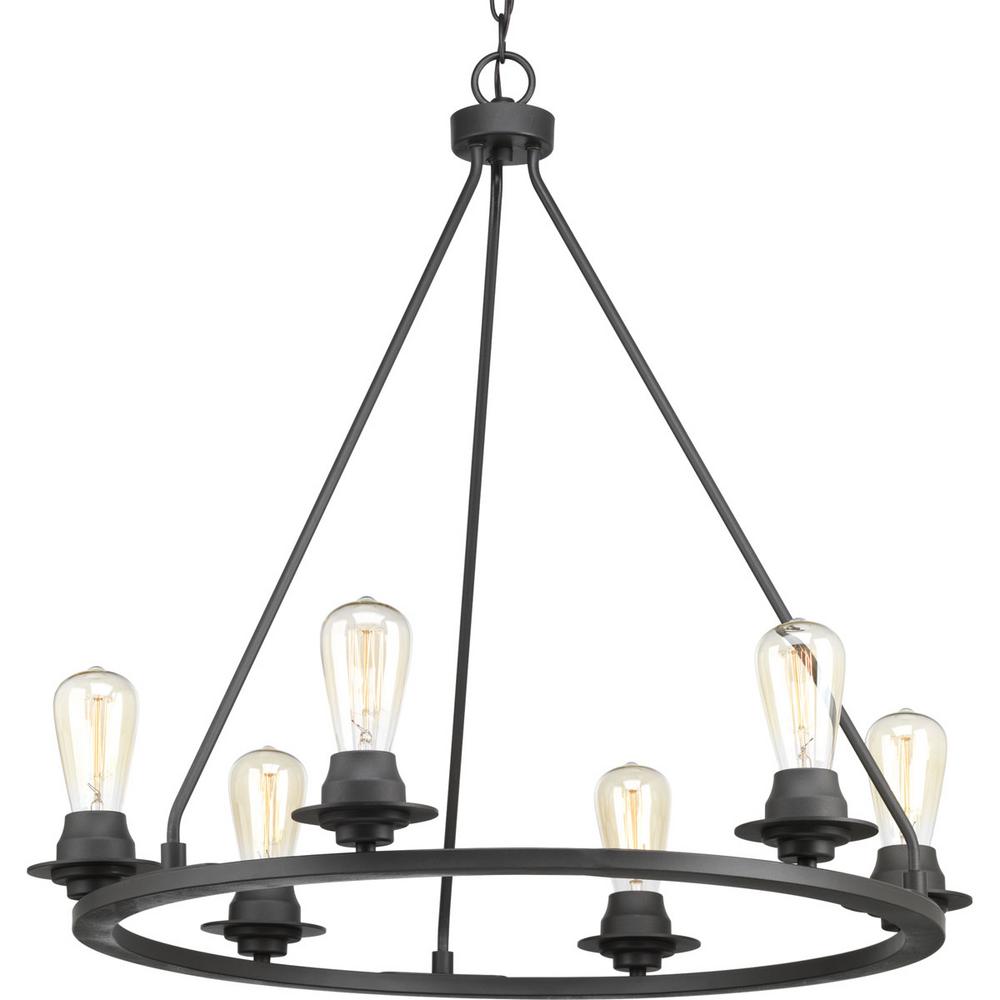 Progress Lighting Debut Collection 6 Light Graphite Chandelier Progress Lighting Debut Collection 6 Light Graphite Chandelier