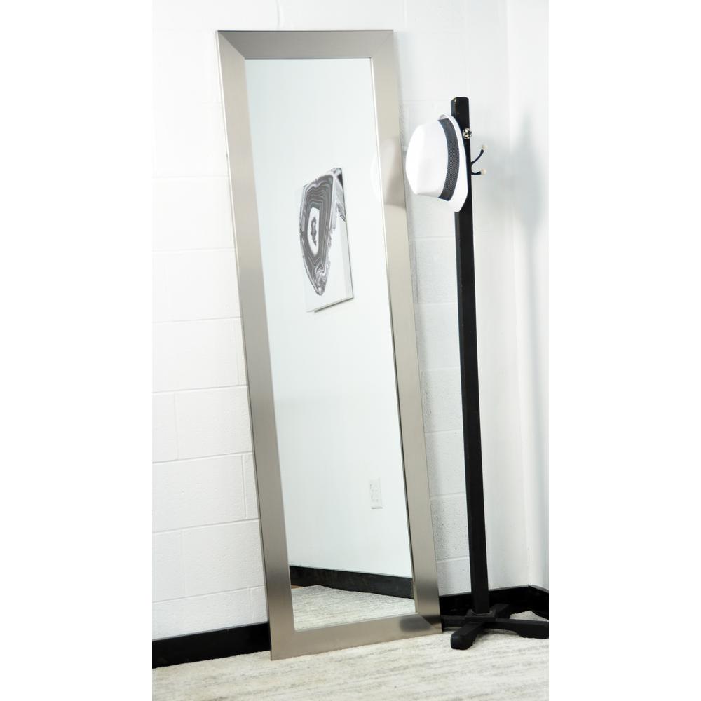 Modern Scratched Black Full Length Framed MirrorBM5THIN The Home Depot