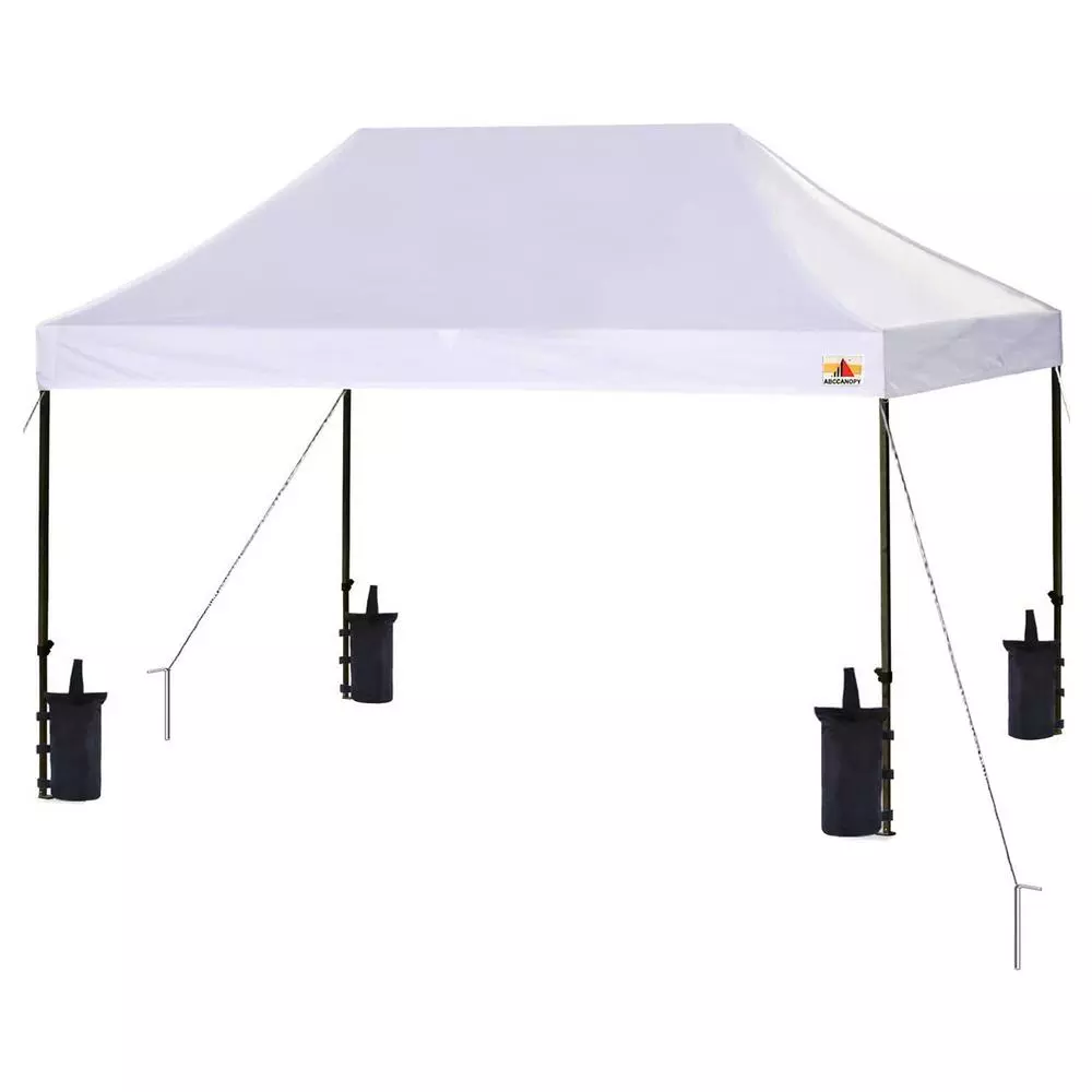 Photo 1 of 15 ft. x 10 ft. White Pop Up Tent Commercial Instant Shelter