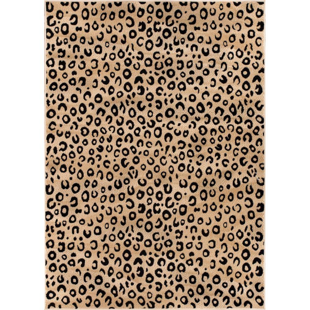 Animal Print Area Rugs The Home Depot Dulcet Leopard Black 7 Ft 10 In X 9