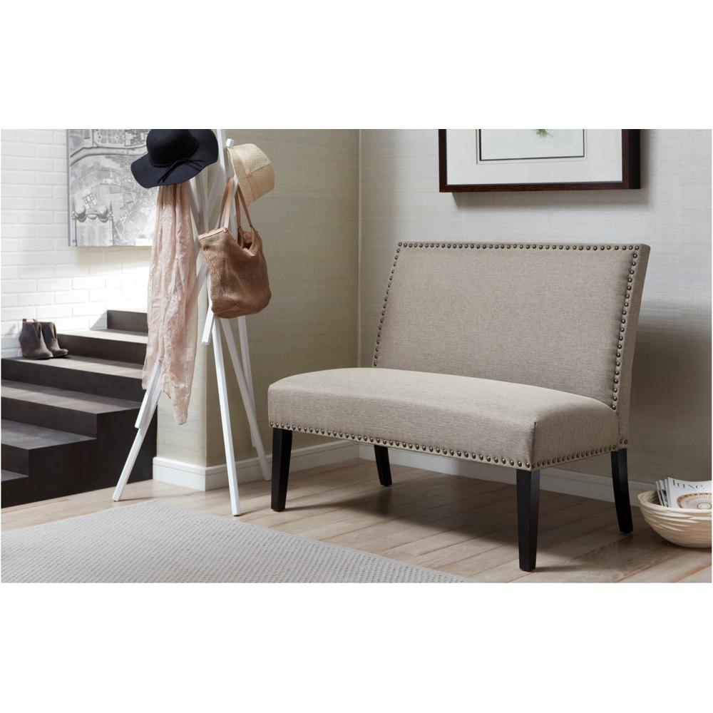 PRI Banquette Gray BenchDS21834002 The Home Depot
