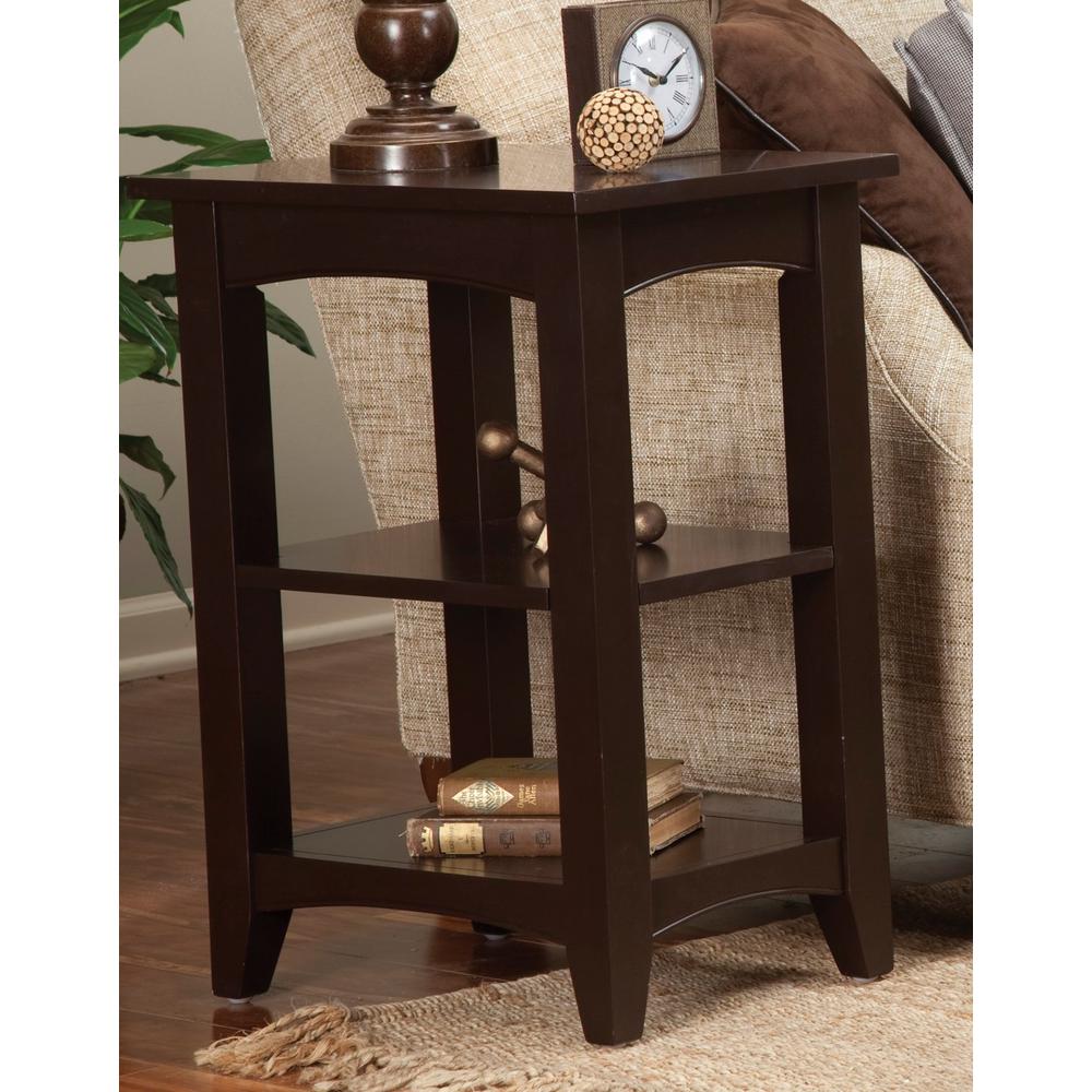 Alaterre Furniture Shaker Cottage Chocolate Storage End Table Alaterre Furniture Shaker Cottage Chocolate Storage End Table