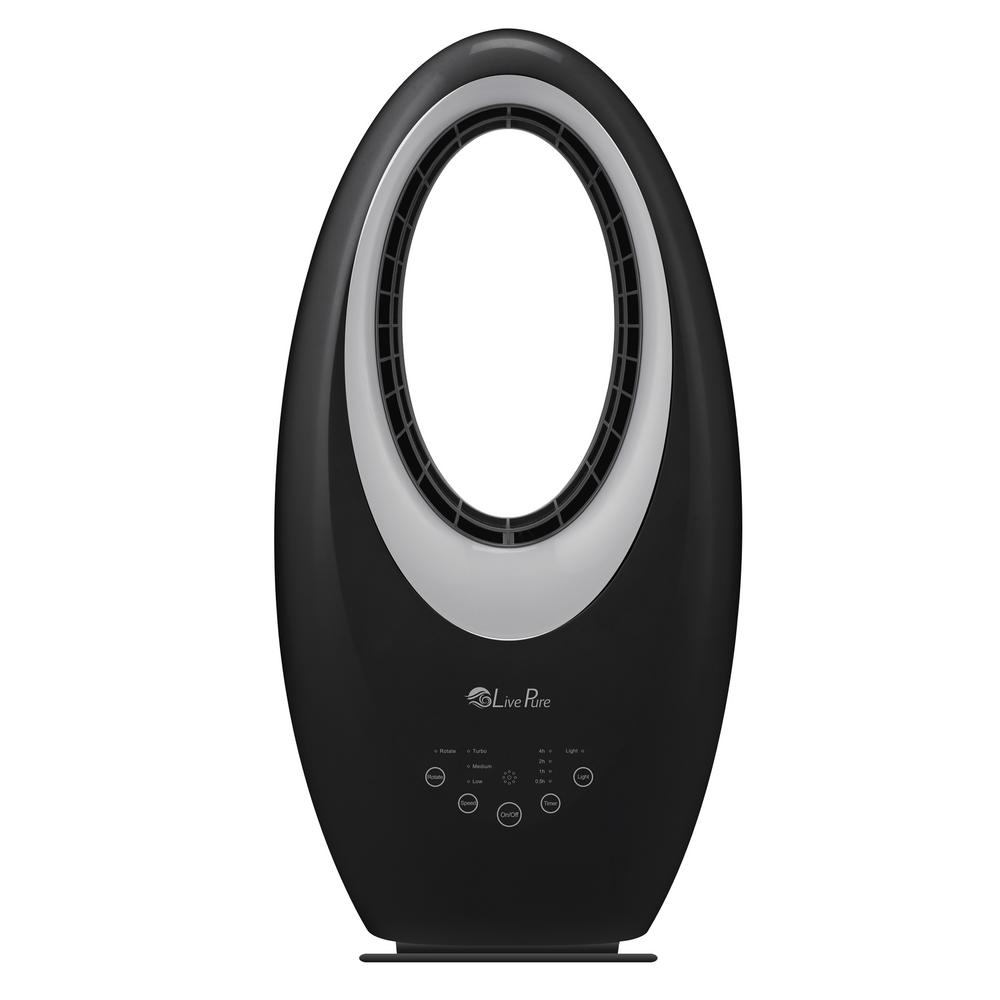 LivePure 22 in. Oscillating Bladeless Vortex Tower Fan with RemoteLPFAN1500B The Home Depot