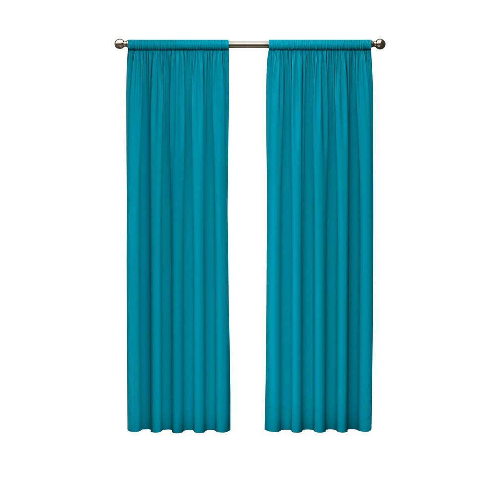 Eclipse Kids Microfiber Blackout Window Curtain Panel In Rich Teal