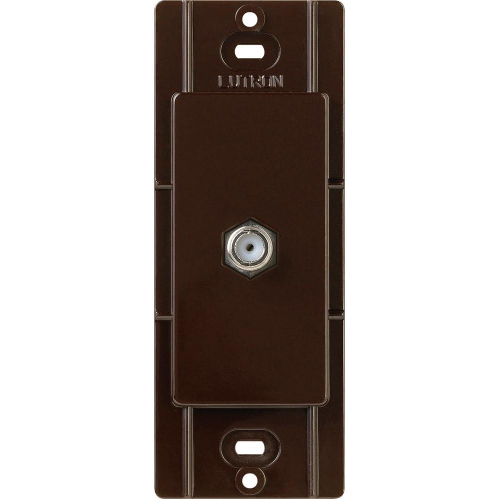 Lutron Satin Colors Coaxial Cable Jack PlumSCCJPL The Home Depot