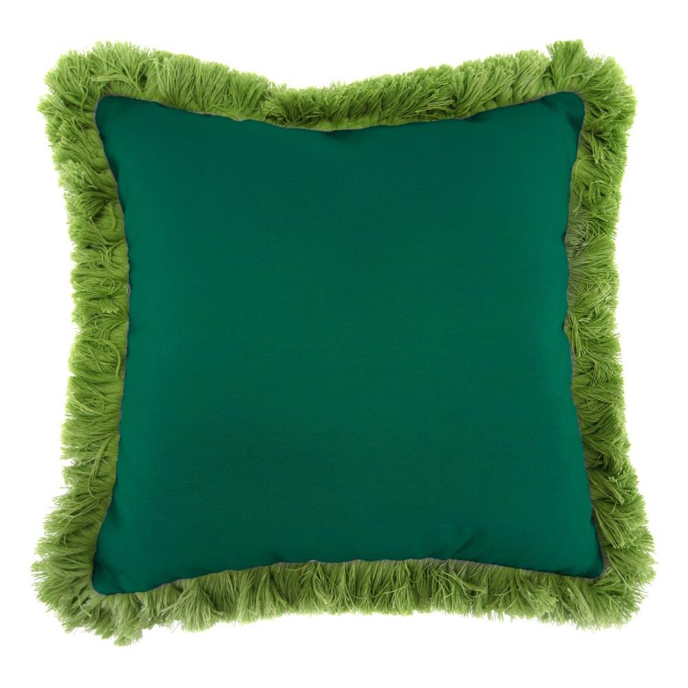 Jordan Manufacturing Sunbrella Canvas Forest Green Square Outdoor Throw