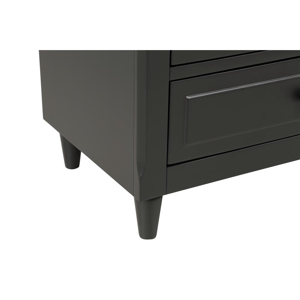 Harper Bright Designs Black Wickes 3 Drawer Nightstand