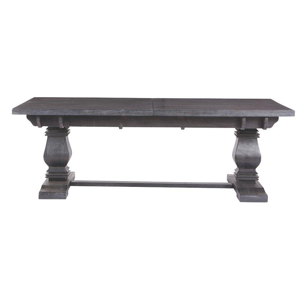 aldridge washed black extendable dining table