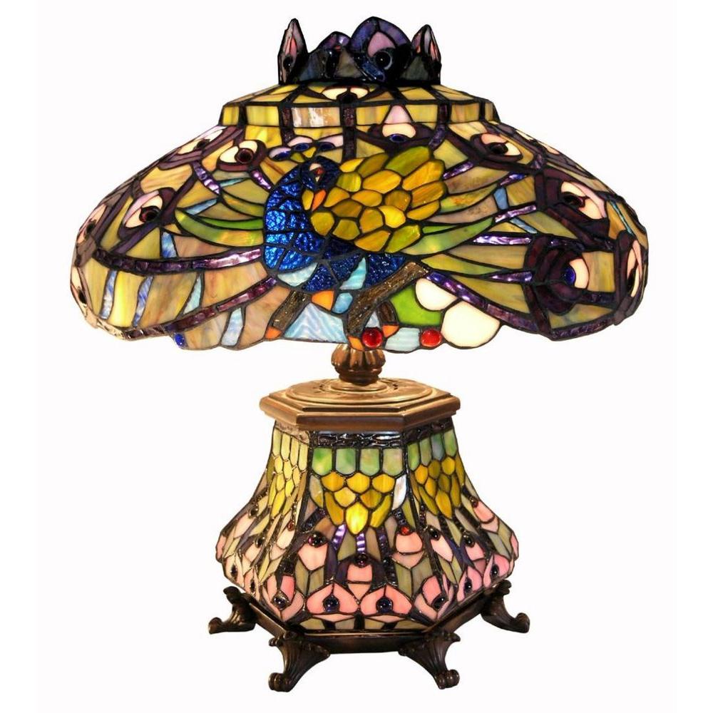 coloured glass lamp base