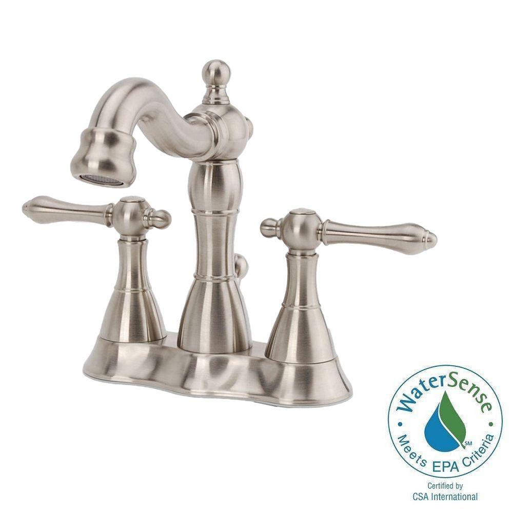 Pfister Courant 4 in. Centerset 2Handle Bathroom Faucet in Brushed