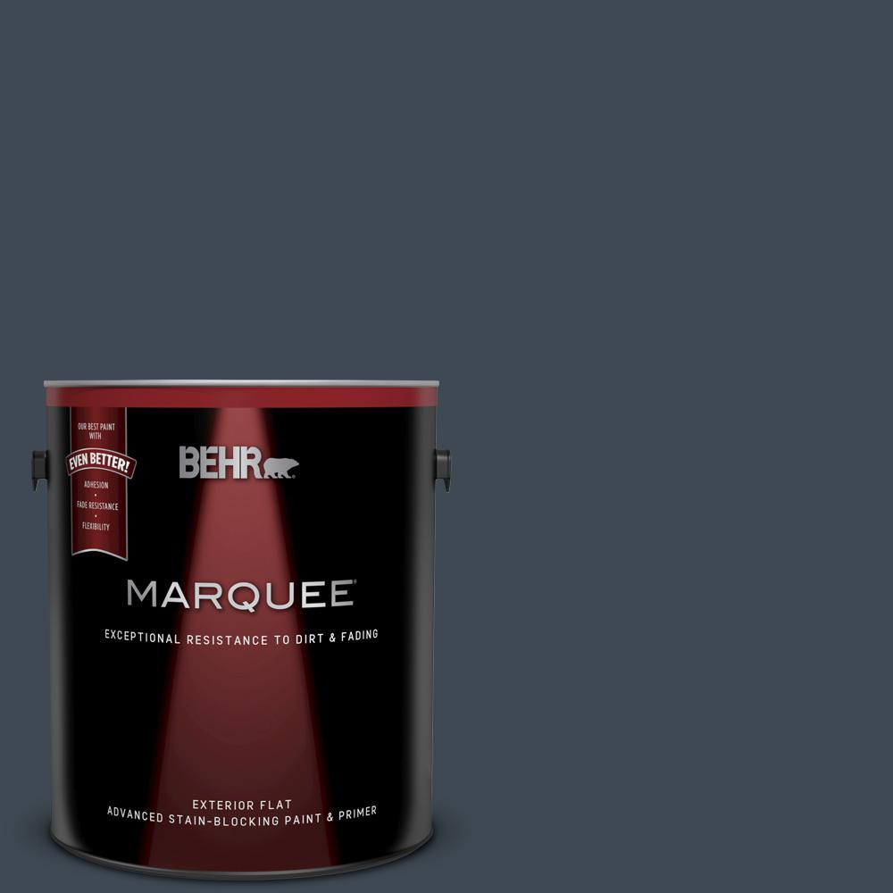 Behr Marquee 1 Gal Bxc 26 New Navy Blue Flat Exterior Paint And Bxc 26 New Navy Blue Flat Exterior Paint And Primer In One